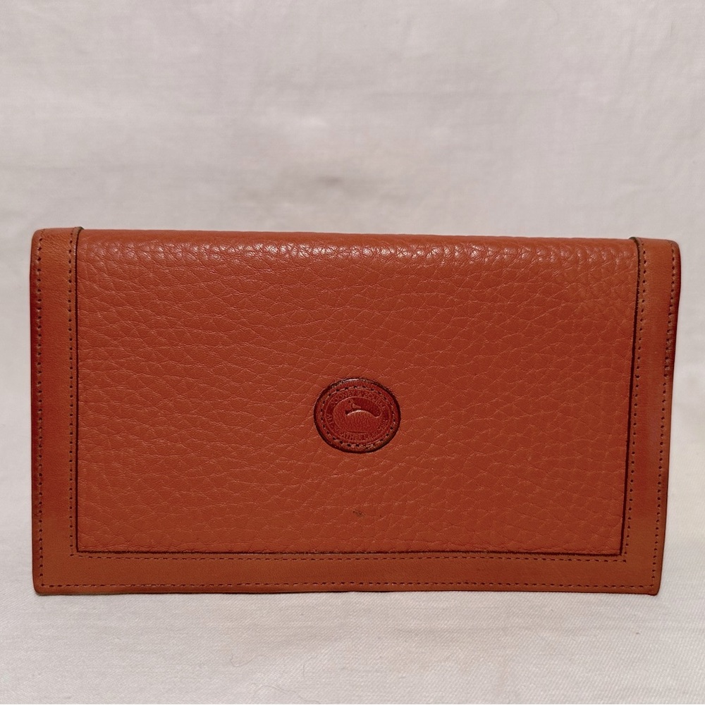 Vintage Dooney & Bourke Pebbled Leather Checkbook Holder
